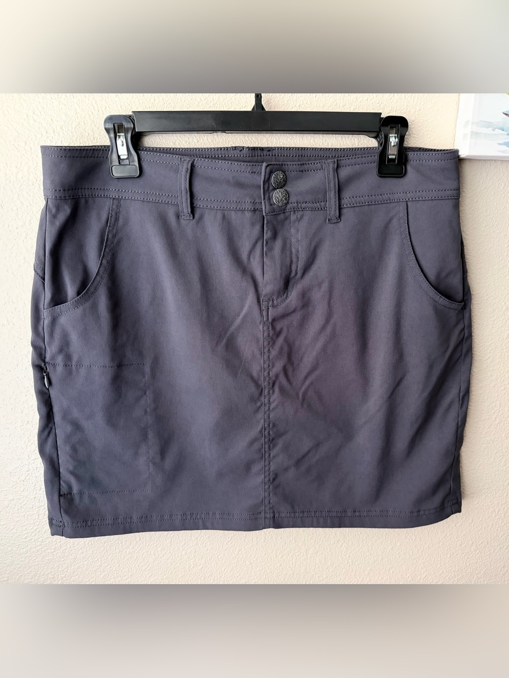 Prana Halle Outdoor Hiking Skort Women’s Size 8 Dark Gray EUC